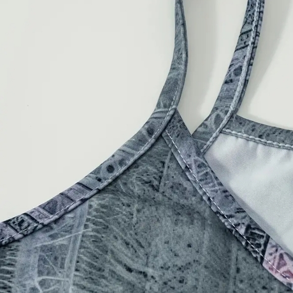 FLORAL V-NECK CAMI DRESS - Picture 3 of 3